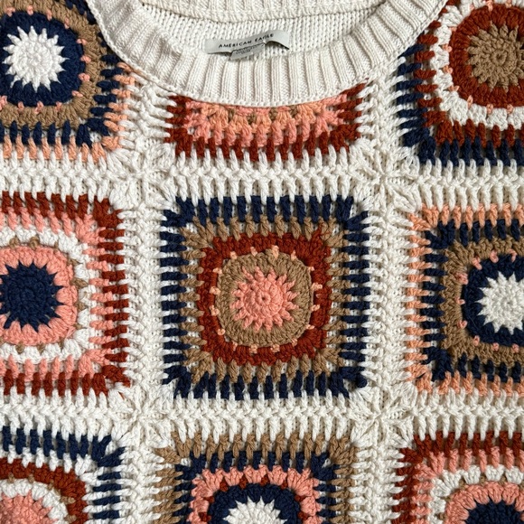 American Eagle Granny Square Sweater - Picture 3 of 4